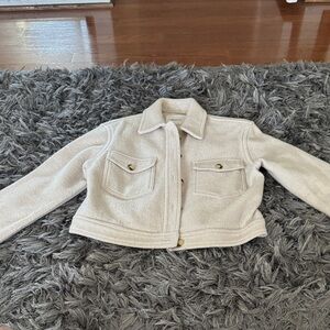 Wilfred Cream Button-Up Jacket
